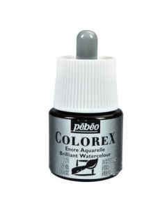 Pebeo Colorex Watercolour Inks - Bottle of 45 ML - Ivory Black (023)