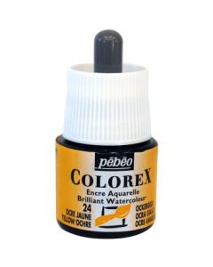 Pebeo Colorex Watercolour Inks - Bottle of 45 ML - Yellow Ochre (024)