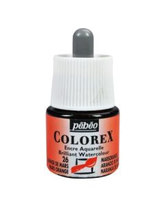 Pebeo Colorex Watercolour Inks - Bottle of 45 ML - Mars Orange (026)