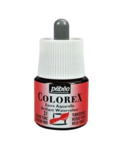 Pebeo Colorex Watercolour Inks - Bottle of 45 ML - Turkish Red (031)