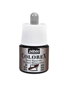 Pebeo Colorex Watercolour Inks - Bottle of 45 ML - Sepia (034)