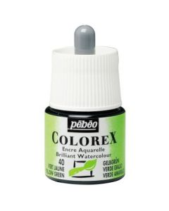 Pebeo Colorex Watercolour Inks - Bottle of 45 ML - Yellow Green (040)