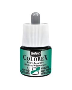 Pebeo Colorex Watercolour Inks - Bottle of 45 ML - Green Forest (041)