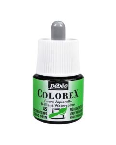 Pebeo Colorex Watercolour Inks - Bottle of 45 ML - Spring Green (045)