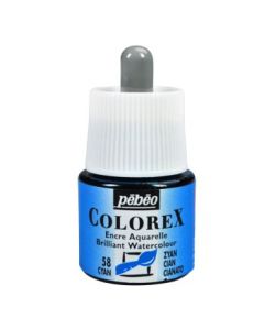 Pebeo Colorex Watercolour Inks - Bottle of 45 ML - Cyan (058)