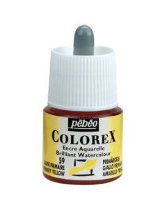 Pebeo Colorex Watercolour Inks - Bottle of 45 ML - Primary Yellow (059)