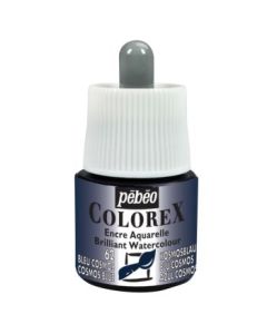 Pebeo Colorex Watercolour Inks - Bottle of 45 ML - Cosmos Blue (062)