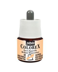 Pebeo Colorex Watercolour Inks - Bottle of 45 ML - Portrait Pink (064)