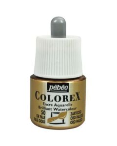 Pebeo Colorex Watercolour Inks - Bottle of 45 ML - Pale Gold (050)