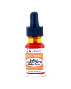 Dr. Ph. Martin's Radiant CONCENTRATED Water Color Paint - 15 ml Bottle - Orange (2A)