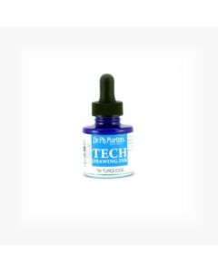 Dr. Ph. Martin's TECH Drawing Ink - 30 ml Bottle - Turquoise (7W)