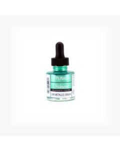 Dr. Ph. Martin's Iridescent Calligraphy Colors Paint - 30 ML Bottle - Metallic Green (23R)