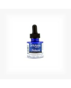 Dr. Ph. Martin's Iridescent Calligraphy Colors Paint - 30 ML Bottle - Iridescent Deep Blue (9R)