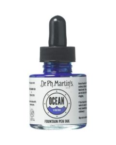 Dr. Ph. Martin's Ocean Fountain Pen Ink - 30 ml Bottle - Edge Blue (1E)