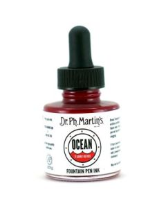 Dr. Ph. Martin's Ocean Fountain Pen Ink - 30 ml Bottle - Red Garnet Rose (2E)