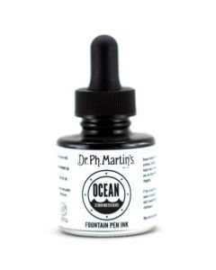 Dr. Ph. Martin's Ocean Fountain Pen Ink - 30 ml Bottle - Dark Matter Black (3E)