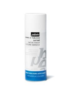 Pebeo Extra Fine Artist Acrylics Auxiliaries - Satin Finish Picture Varnish for Acrylic Colours - 400 ml spray