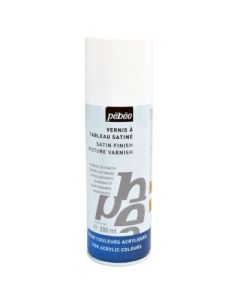 Pebeo Extra Fine Artist Acrylics Auxiliaries - Satin Finish Picture Varnish for Acrylic Colours - 200 ml spray