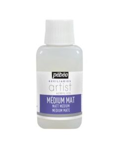 Pebeo Extra Fine Artist Acrylics Auxiliaries -  Matt Medium - 250 ml bottle