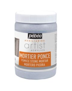 Pebeo Extra Fine Artist Acrylics Auxiliaries -  Pumice Stone Mortar / Texture Gel - 250 ml jar