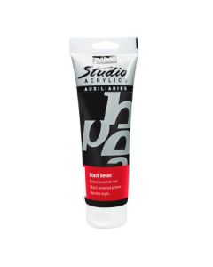 Pebeo Studio Acrylics Auxiliaries Gesso - Black - Tube of 250 ml