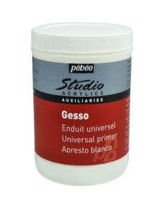 Pebeo Studio Acrylics Auxiliaries Gesso - White - Tube of 1000 ml