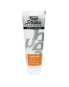 Pebeo Studio Acrylics Auxiliaries - Black Sand Texture Gel - Tube of 250 ml