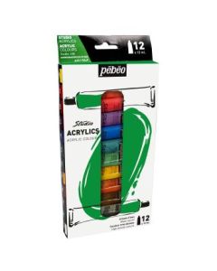 Pebeo Studio Acrylic High Viscosity - Beginners set of 12T12ML