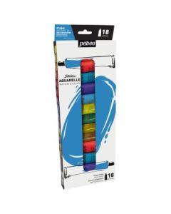 Pebeo Studio Aquarelle Fine Watercolours - Set of 18 Colours in 12 ML Tubes