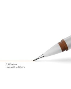 Winsor & Newton Fineliner Sepia Fine Point Pen - 0.3 MM