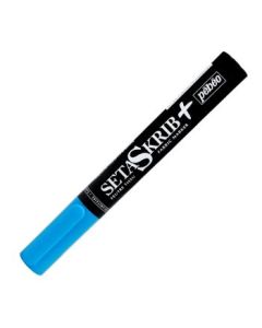 Pebeo SetaSkrib+ Light Fabrics Marker - Bright Blue (06) - Brush Tip (1 mm)