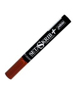 Pebeo SetaSkrib+ Light Fabrics Marker - Brown (10) - Brush Tip (1 mm)