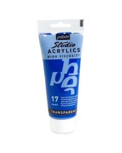 Pebeo High Viscosity Studio Acrylics - Phthalocyanine Blue (17) - Tube of 100 ML