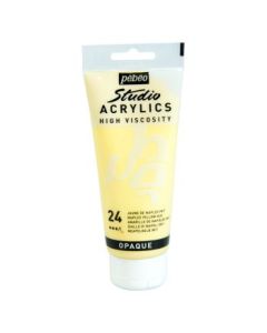 Pebeo High Viscosity Studio Acrylics - Naples Yellow Hue (24) - Tube of 100 ML