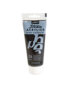 Pebeo High Viscosity Studio Acrylics - Mars Black (26) - Tube of 100 ML