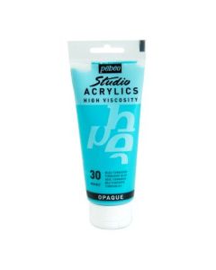 Pebeo High Viscosity Studio Acrylics - Turquoise Blue (30) - Tube of 100 ML