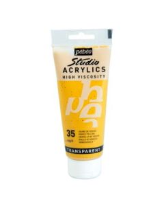 Pebeo High Viscosity Studio Acrylics - Venice Yellow (35) - Tube of 100 ML