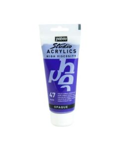 Pebeo High Viscosity Studio Acrylics - Dark Cobalt Violet Hue (47) - Tube of 100 ML