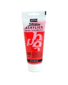 Pebeo High Viscosity Studio Acrylics - Dark Cadmium Red Hue (53) - Tube of 100 ML