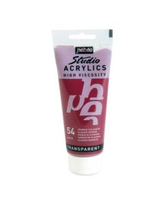 Pebeo High Viscosity Studio Acrylics - Alizarin Crimson (54) - Tube of 100 ML