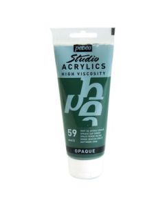 Pebeo High Viscosity Studio Acrylics - Opaque Sap Green (59) - Tube of 100 ML