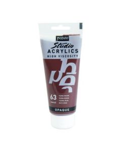 Pebeo High Viscosity Studio Acrylics - Terra Rossa (63) - Tube of 100 ML