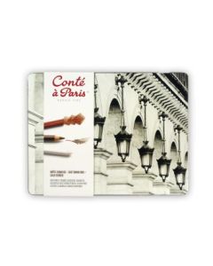 Conte a' Paris Assorted Sketching Pencils & Crayons - Metal Box