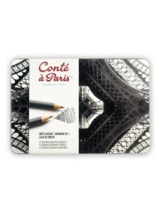 Conte a' Paris 12 Assorted Graphite Pencils - Metal Box