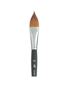 Princeton Series 4850 Aqua Elite Synthetic Kolinsky Sable Brush - Oval Wash - Short Handle - Size: 1/2"