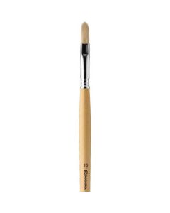 Escoda Clasico White Chungking Hog Bristle Brush - Series 4729 - Filbert - Long Handle - Size: 16