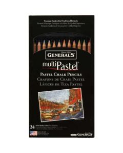 General's Multi-Pastel Chalk Pencils - Set of 24 Assorted Colours