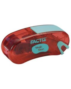 Factis Magic Bean Pencil Sharpener + Eraser - Red