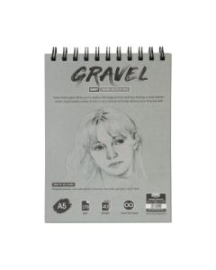 Scholar Artists' Toned Paper Gravel - A5 (14.8 cm x 21 cm or 5.8 in x 8.3 in) Grey Smooth 170 GSM, Glued Pad of 40 Sheets