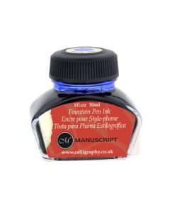 Manuscript Calligraphy Blue Fountain Pen Ink - 30 ML Bottle